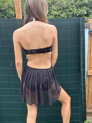Eadie skirted leotard - Black