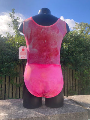 Lydia Leotard - Pink Glitter mesh (7 - 8)