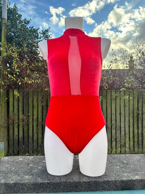 Izzy Leotard - Red Velvet - Adult Small