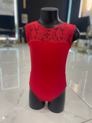 
            
                Load image into Gallery viewer, Flossy Leotard - Red Lace
            
        