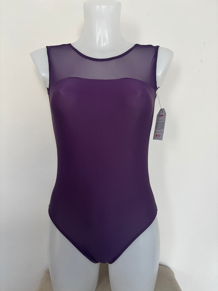 Flossy Leotard - Aubergine -Age 11-12