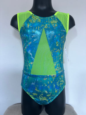 Jemma Leotard - Teal/Lime - Age 9-10