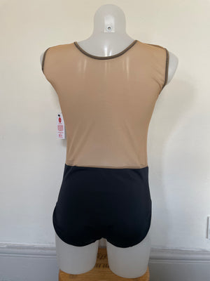 Lydia Leotard - Adult Medium/36 - Black/Nude