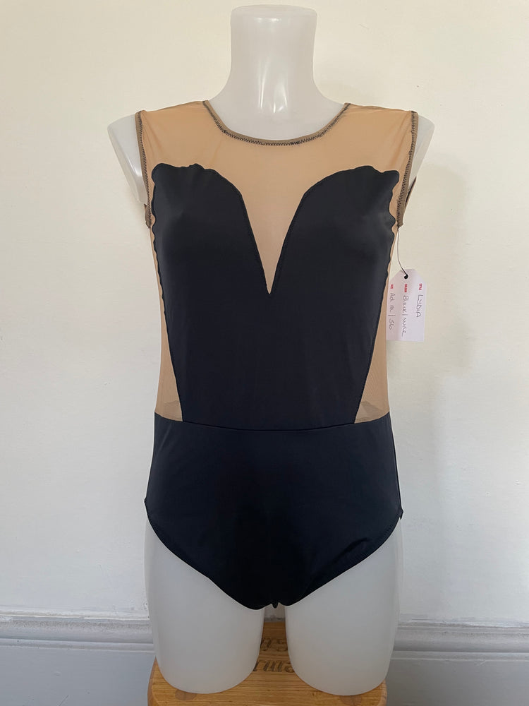 Lydia Leotard - Adult Medium/36 - Black/Nude
